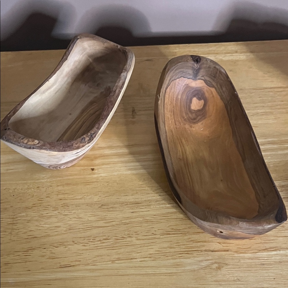 😄Live wood hand carved bowls soap change dish
